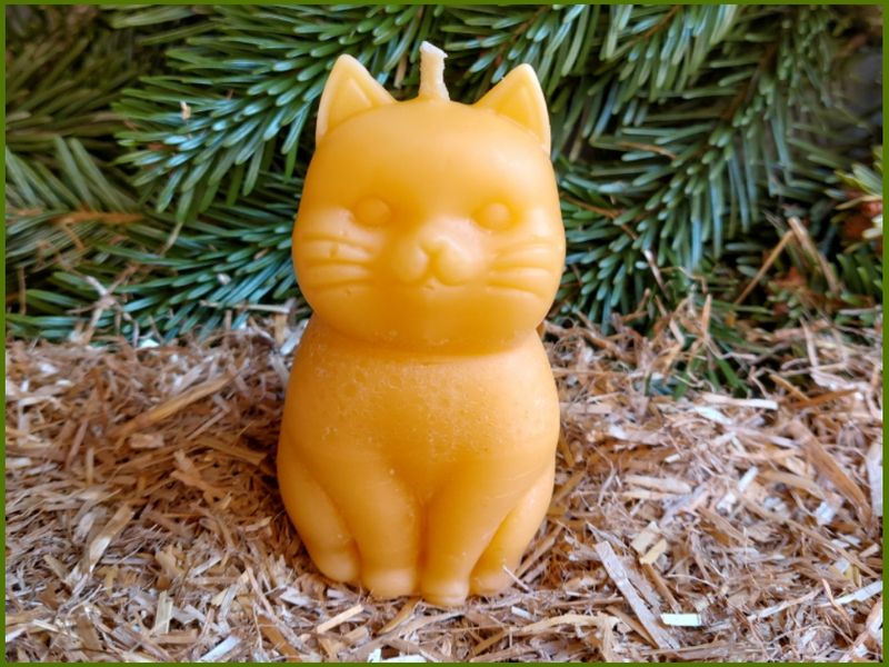 Bienenwachskerze "Katze XL"