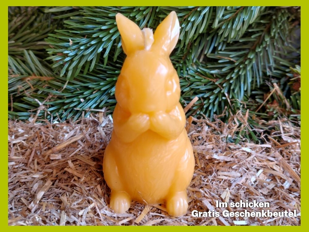 Bienenwachskerze "Hase 1" XL