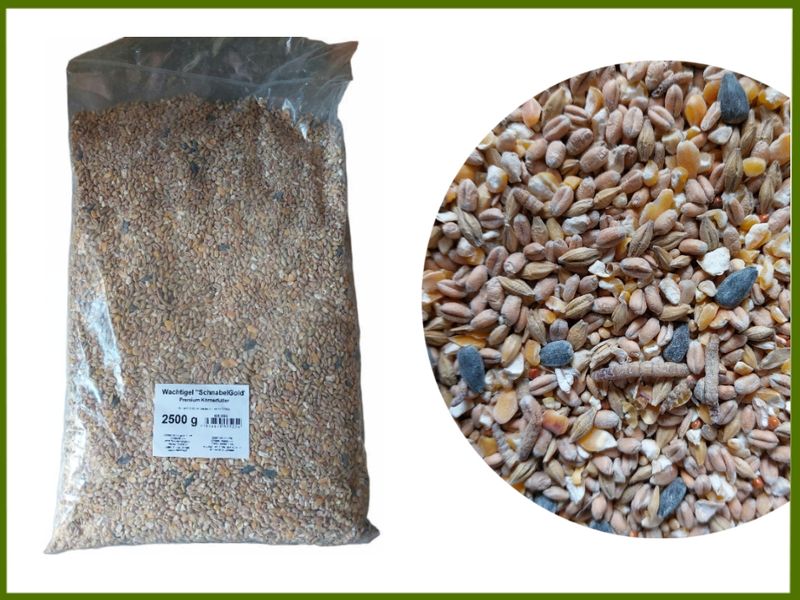 Wachtigel "SchnabelGold" Premium Körnerfutter 2,5kg