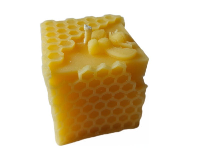 Bienewachskerze "Wabenwürfel"