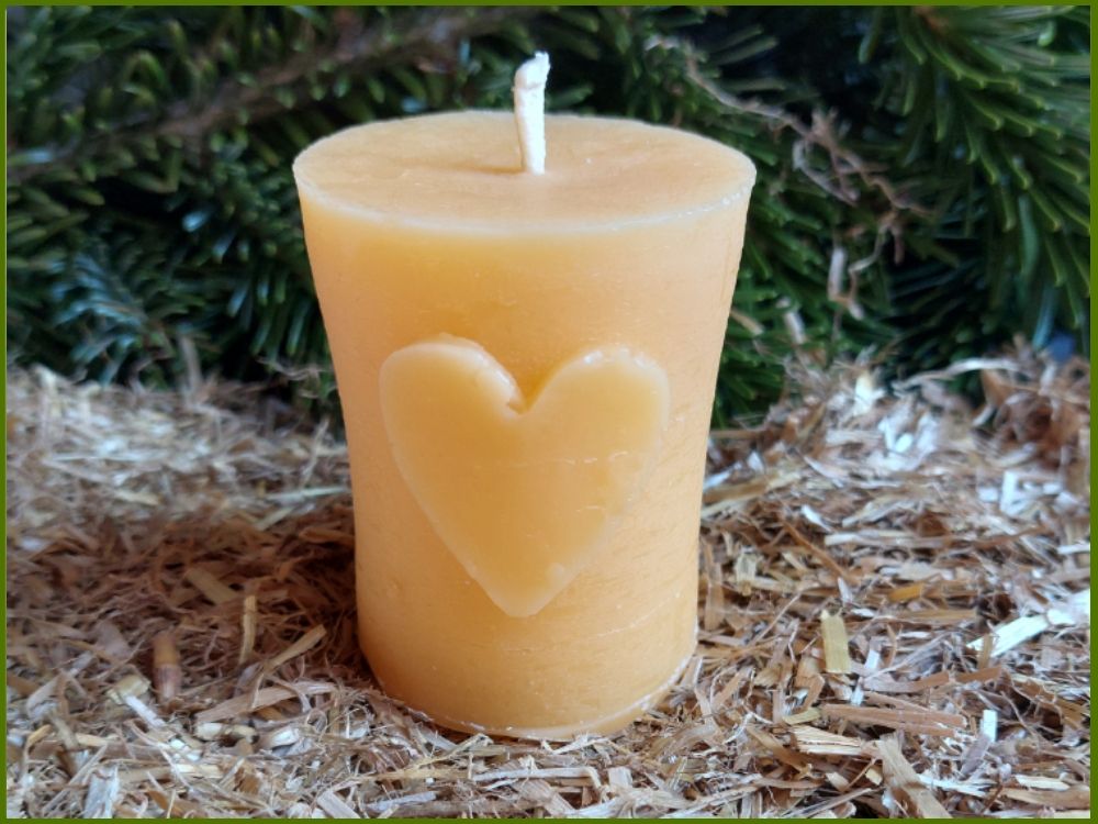 Bienenwachskerze "Herztraum"