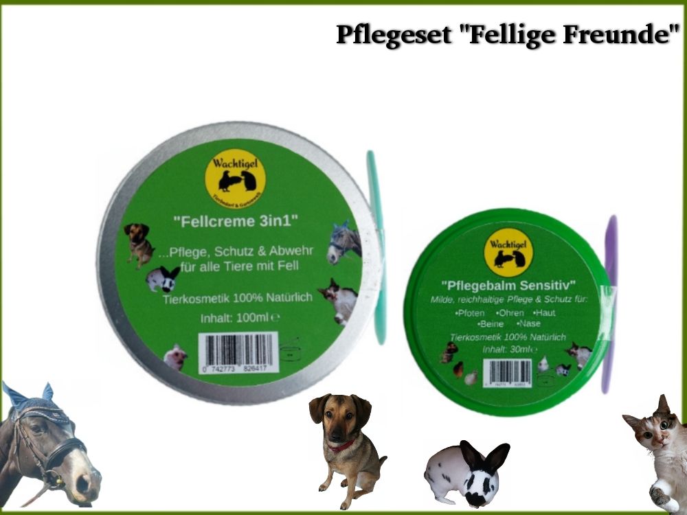 Wachtigel Pflegeset "Fellige Freunde"