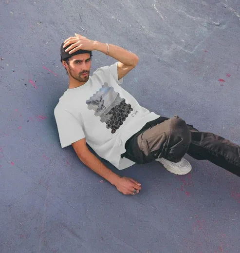 cotton long-line tee