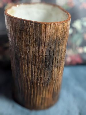 Tall wooden Log Vase