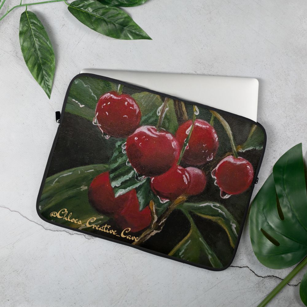 Cherry painting laptop case