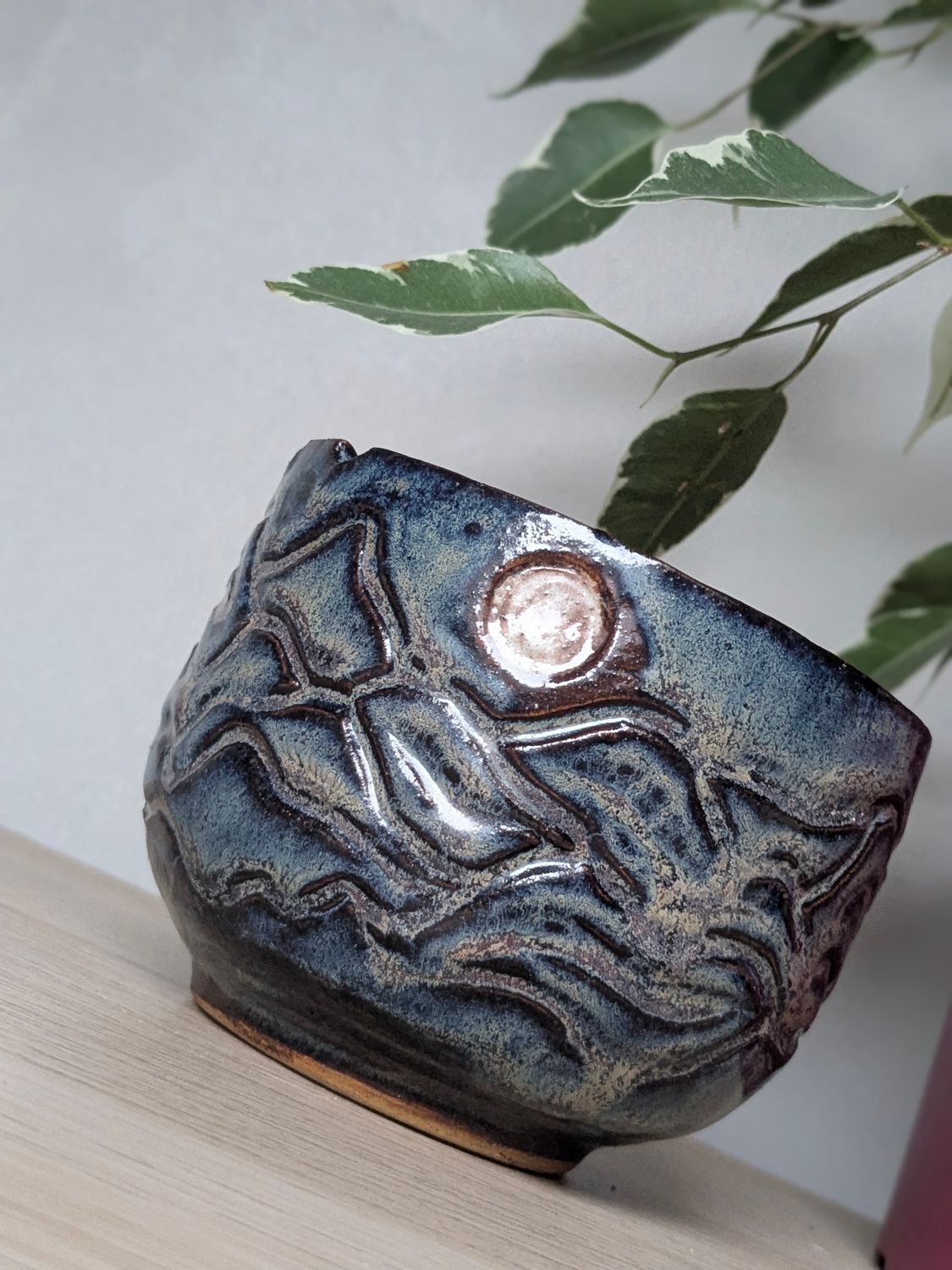 Sea inspired aisian Noodle Ceramic bowl