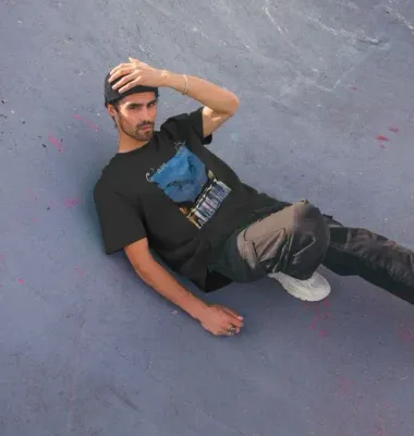 Eagles in the night Cotton tee