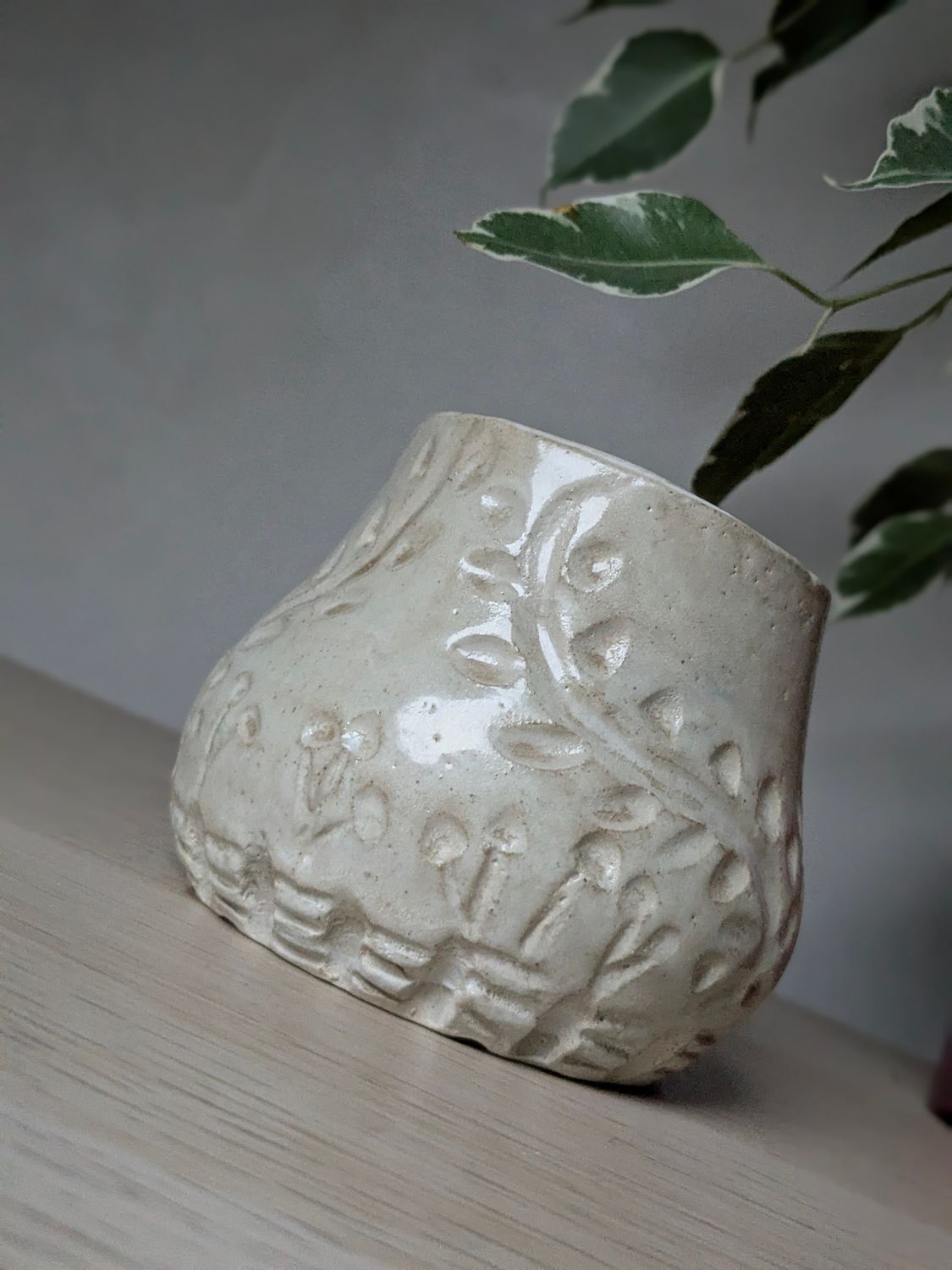 Sensory off white ceramic coffee cup