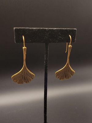 Ginkgo Leaf Drop Earrings