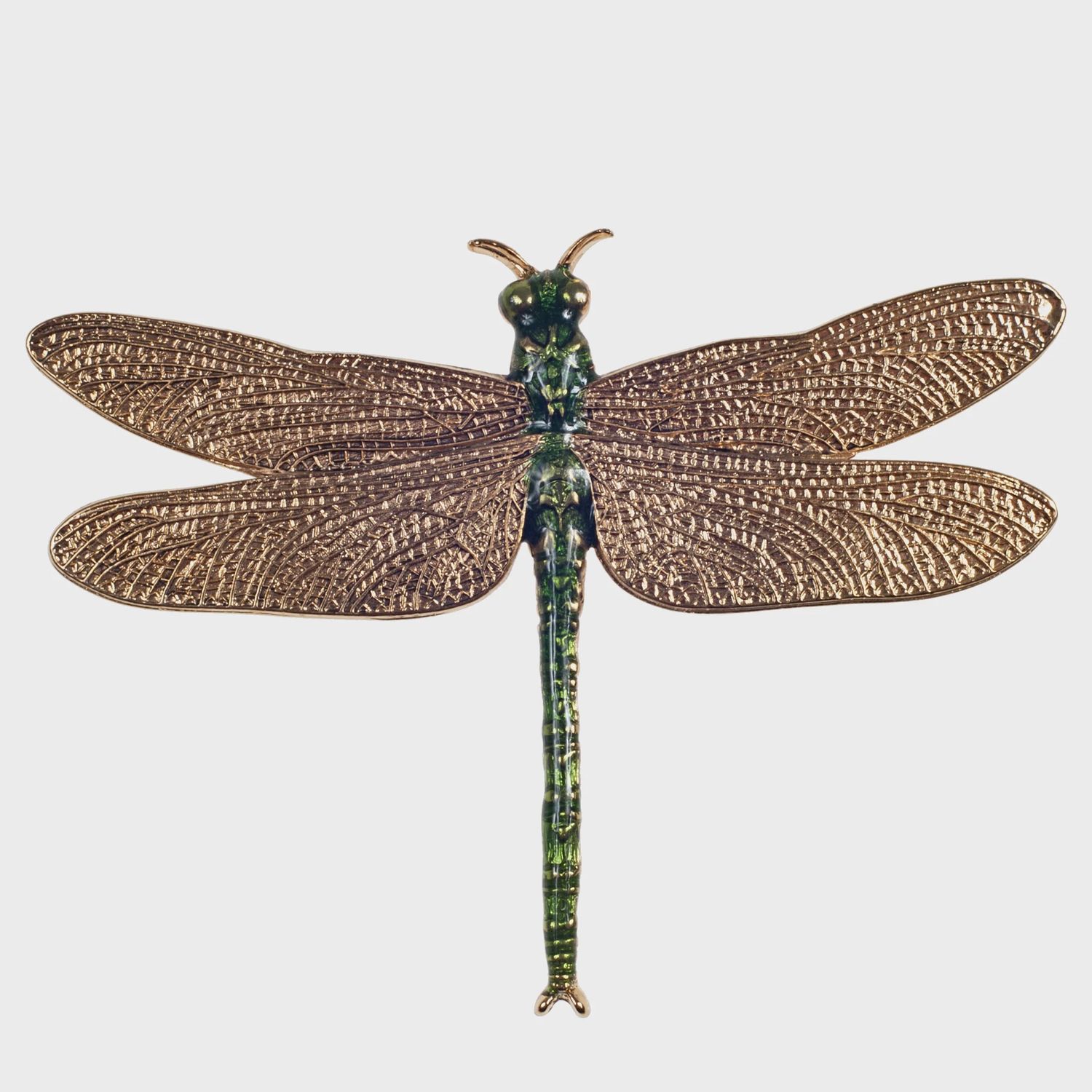Enameled Gold Dragonfly Pin