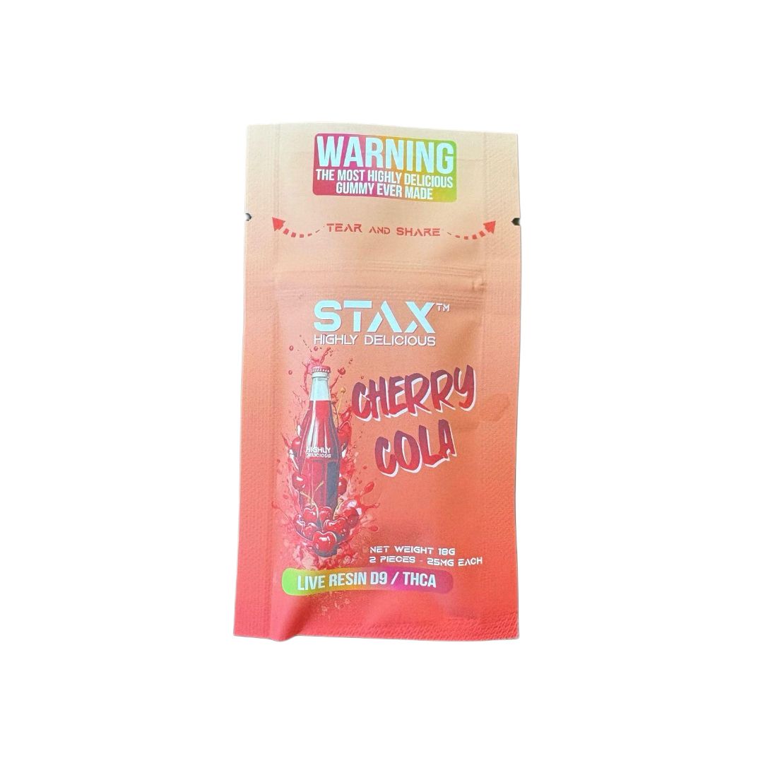 STAX Live Resin Gummies 25mg X 2 Per Bag