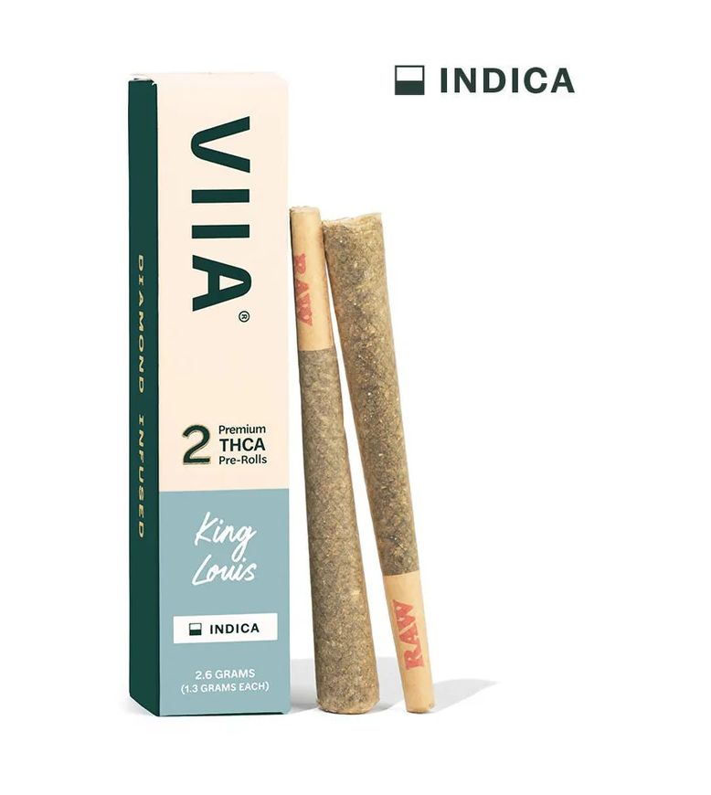VIIA Preroll Indica King Louis 1.3 Grams Each 2 Per Box
