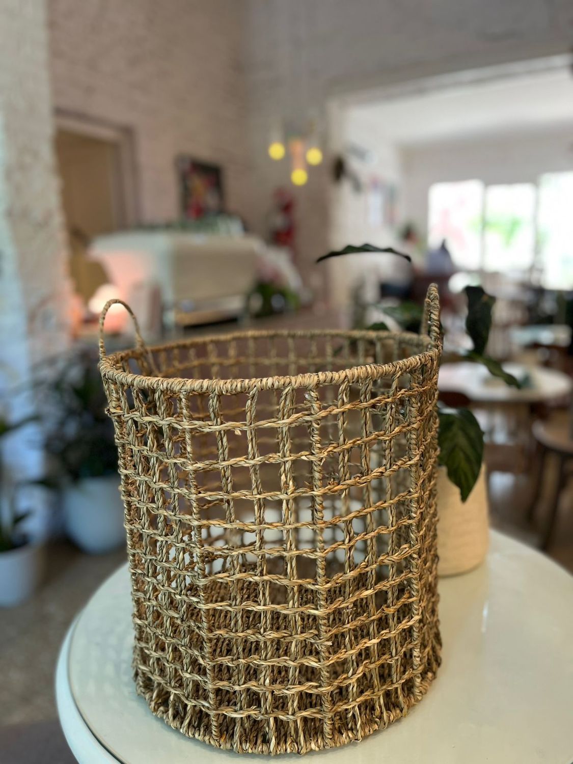 Cesta Tejida Circular Yute