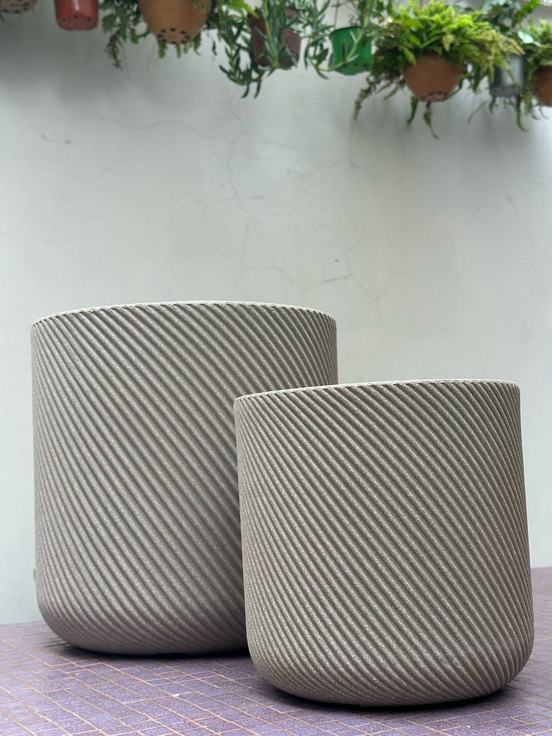 Porta maceta cilíndrica S