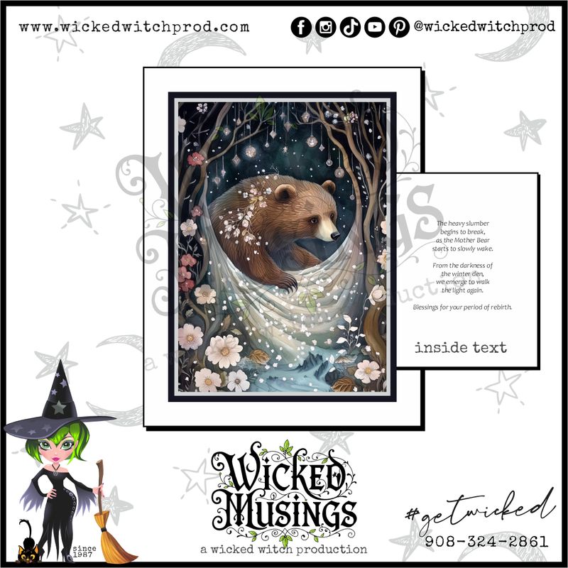The Great Awakening - Bear Imbolc Greeting Card