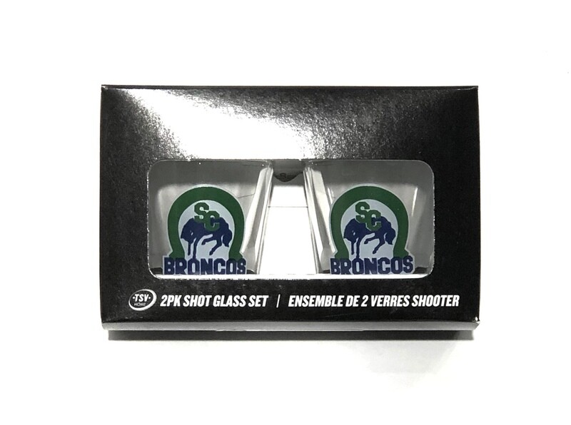 Broncos 2 Pack Shot Glasses