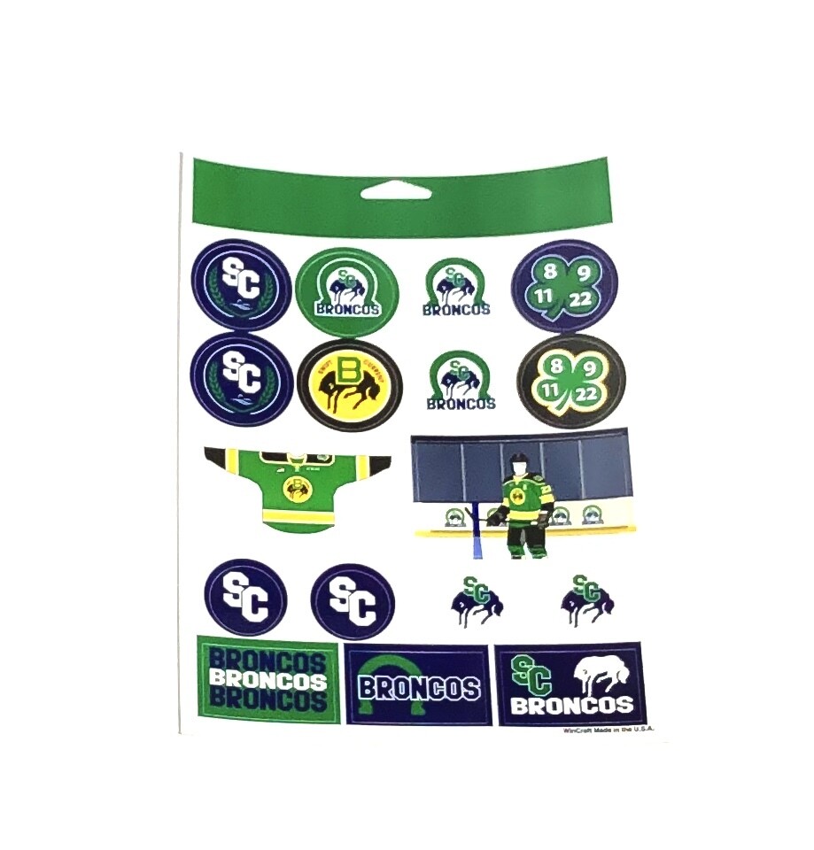 Broncos Vinyl Sticker Sheet Broncos Vinyl Sticker Sheet