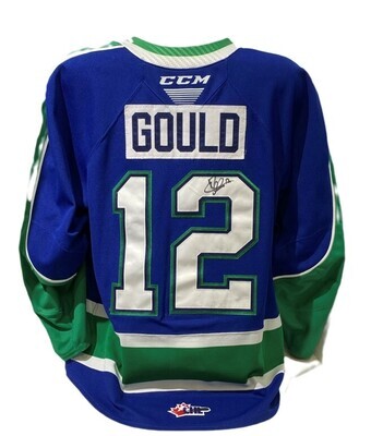 2021/22 Rylan Gould Authentic Game Worn Blue Jersey