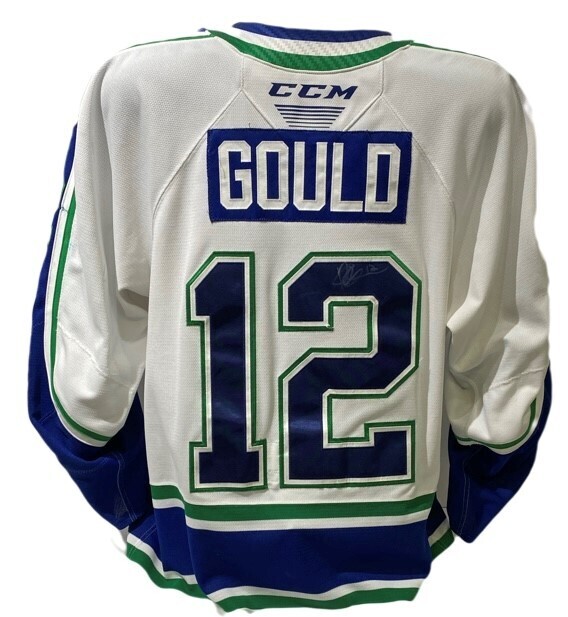 2021/22 Rylan Gould Authentic Game Worn White Jersey