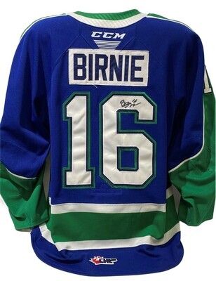 2021/22 Brady Birnie Authentic Game Worn Blue Jersey