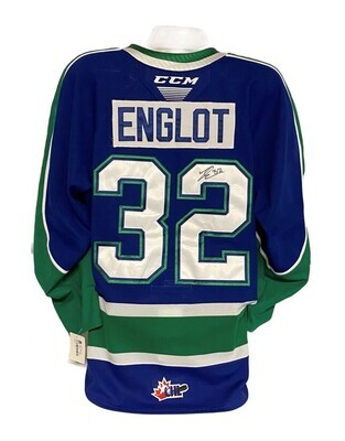 2022/23 Drew Englot Authentic Game Worn Blue Jersey