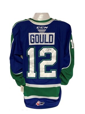 2022/23 Rylan Gould Authentic Game Worn Blue Jersey