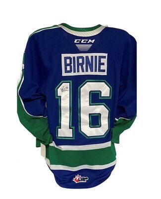 2022/23 Brady Birnie Authentic Game Worn Blue Jersey
