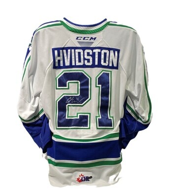 2022/23 Connor Hvidston Authentic Game Worn White Jersey