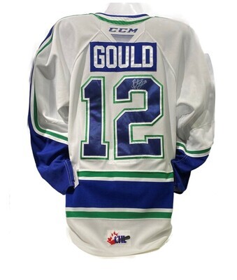 2022/23 Rylan Gould Authentic Game Worn White Jersey
