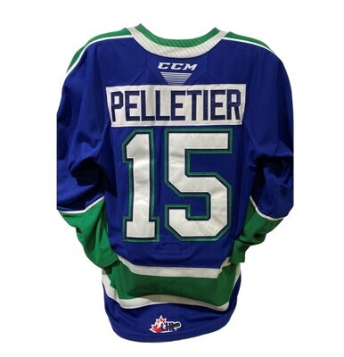 2022/23 Raphael Pelletier Authentic Game Worn Blue Jersey 2022/23 Raphael Pelletier Authentic Game Worn Blue Jersey