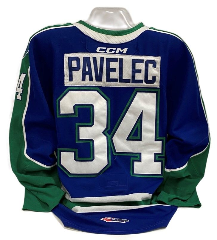 Petr Pavelec 2023-24 Game Worn Blue Jersey
