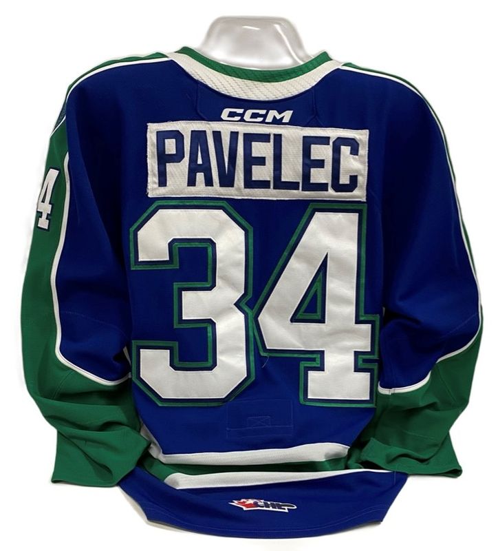 Petr Pavelec 2023-24 Game Worn Blue Jersey