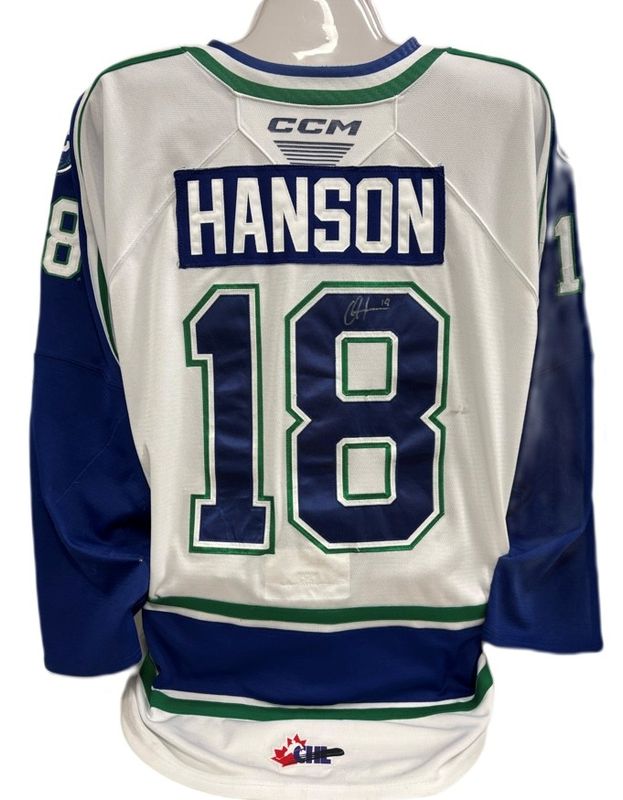 Otto Hanson 2024-25 Game Worn White Jersey