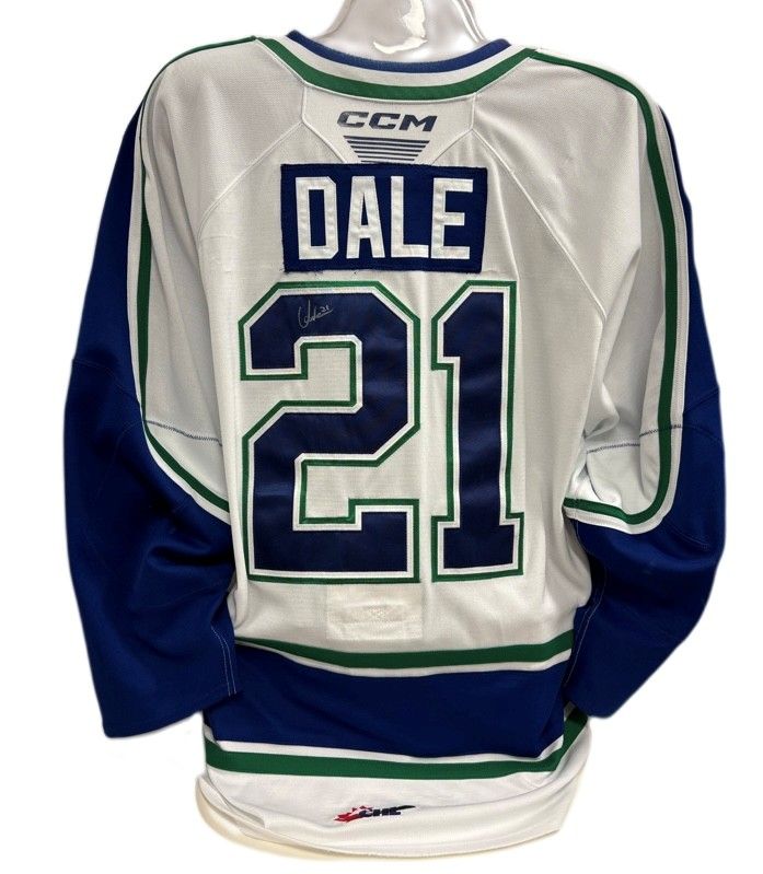 Connor Dale 2024-25 Game Worn White Jersey Connor Dale 2024-25 Game Worn White Jersey