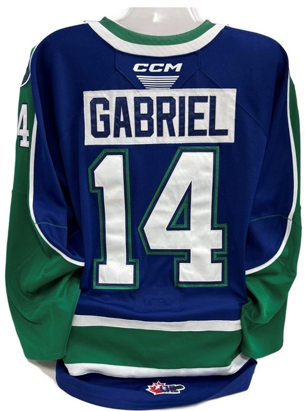 2024/25 Connor Gabriel Game Worn Blue Jersey