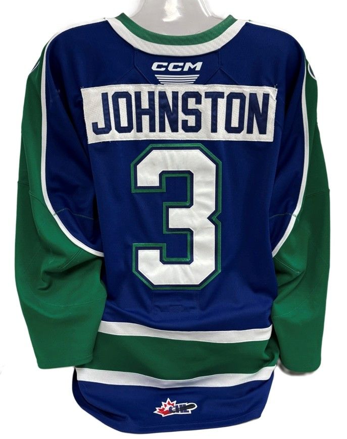 2024/25 Eric Johnston Game Worn Blue Jersey