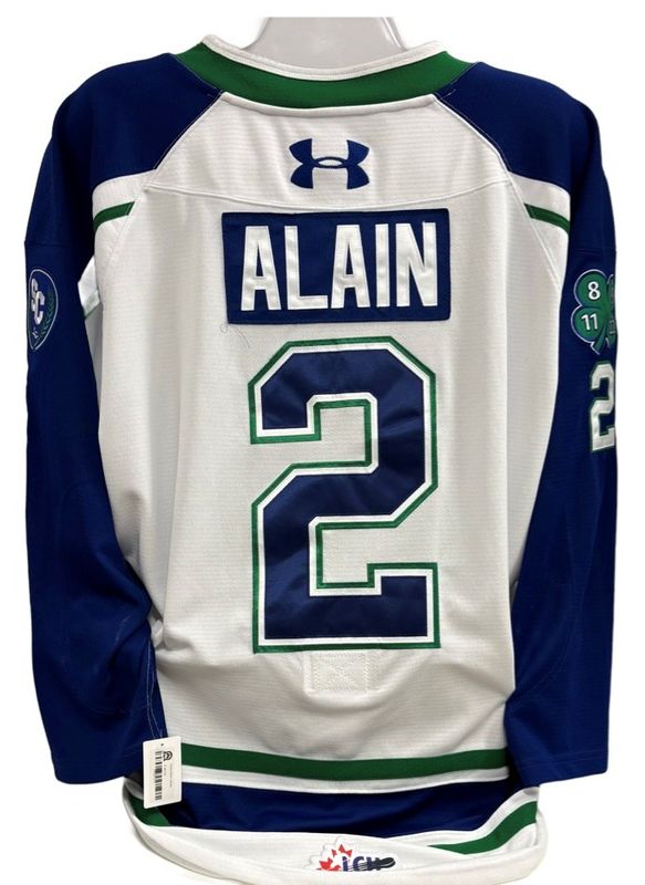 2025-26 Colton Alain Game Worn White Jersey 2025-26 Colton Alain Game Worn White Jersey