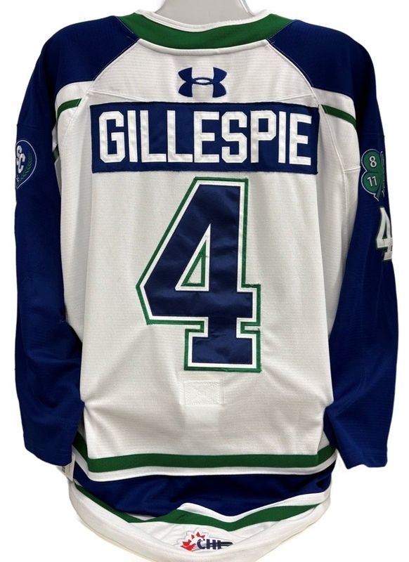 2025-26 Jackson Gillespie Game Worn White Jersey 2025-26 Jackson Gillespie Game Worn White Jersey