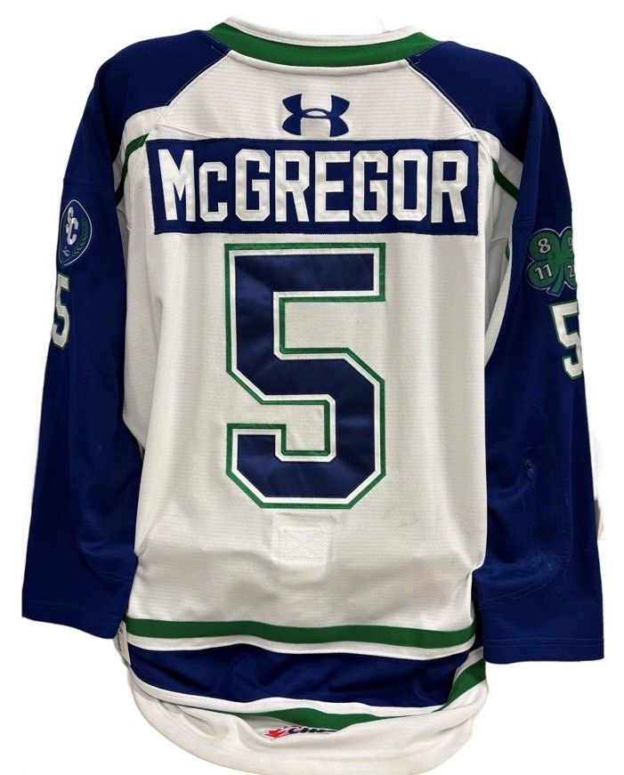 2025-26 Josh McGregor Game Worn White Jersey 2025-26 Josh McGregor Game Worn White Jersey