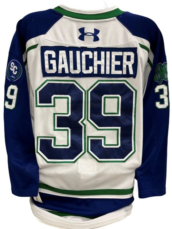 2025-26 Jaxen Gauchier Game Worn White Jersey 2025-26 Jaxen Gauchier Game Worn White Jersey