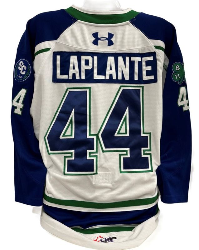 2025-26 Easton Laplante Game Worn White Jersey 2025-26 Easton Laplante Game Worn White Jersey