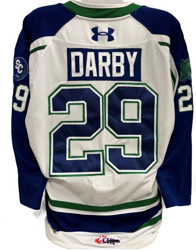 2025-26 Hudson Darby Game Worn White Jersey 2025-26 Hudson Darby Game Worn White Jersey
