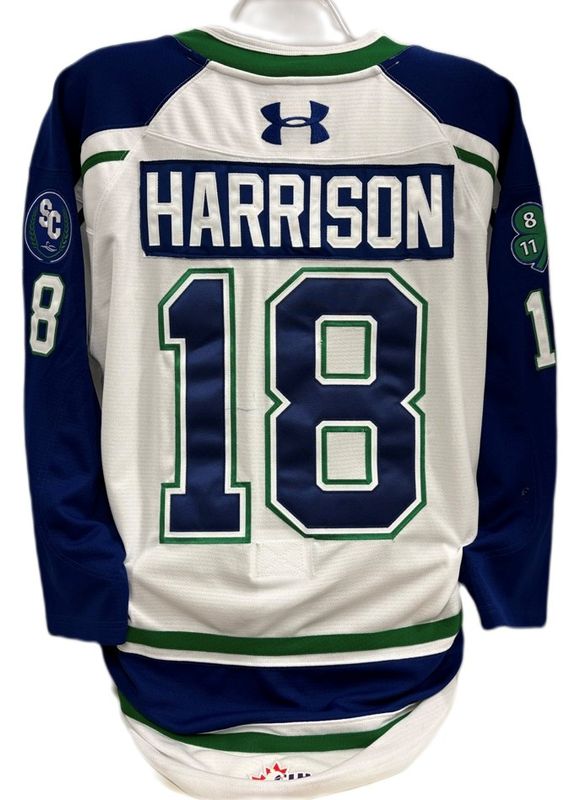 2025-26 Gavin Harrison Game Worn White Jersey 2025-26 Gavin Harrison Game Worn White Jersey