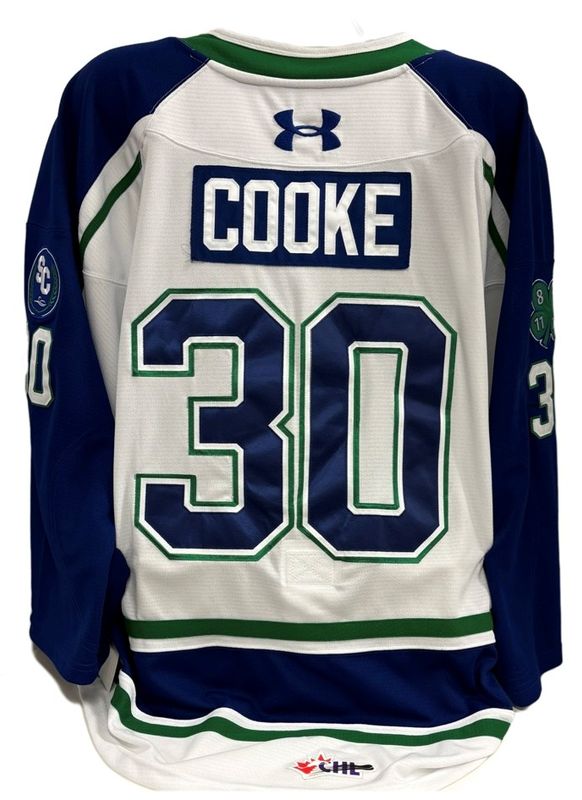 2025-26 Archer Cooke Game Worn White Jersey 2025-26 Archer Cooke Game Worn White Jersey