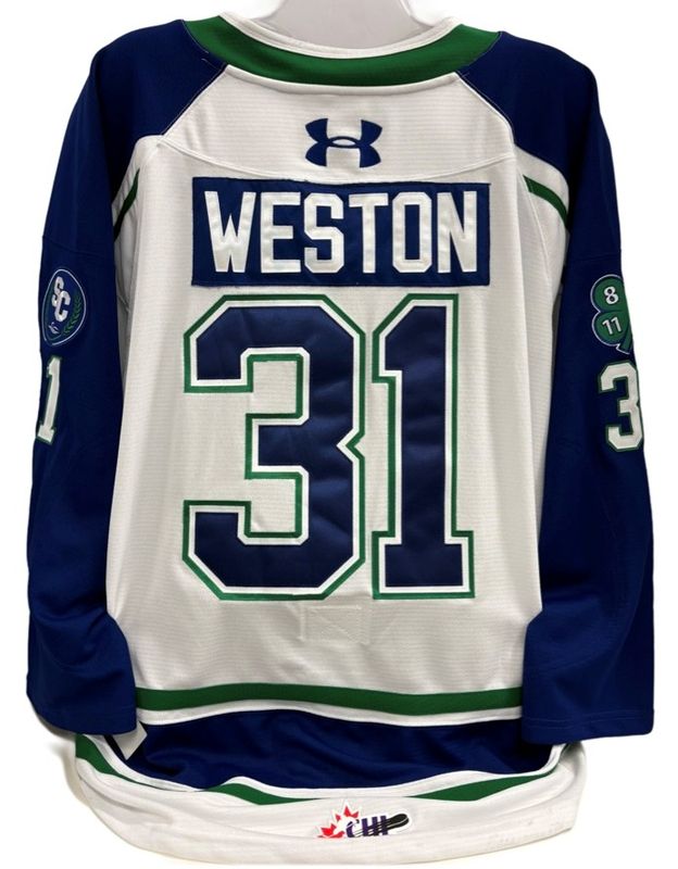 2025-26 Berney Weston Game Worn White Jersey 2025-26 Berney Weston Game Worn White Jersey