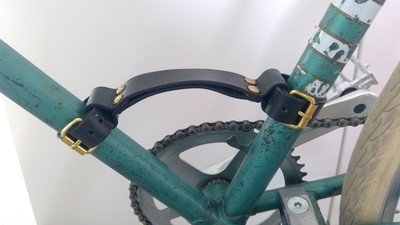 Retro Bike,​Tragegriff​ Leder schwarz