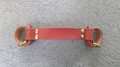 Retro Bike, Tragegriff Leder Rotbraun