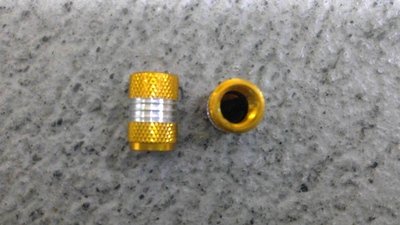 Ventilkappen Schrader Alu eloxiert gerade Gold 1Paar