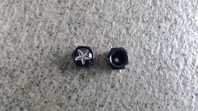 Ventilkappen Schrader Stern schwarz 1Paar