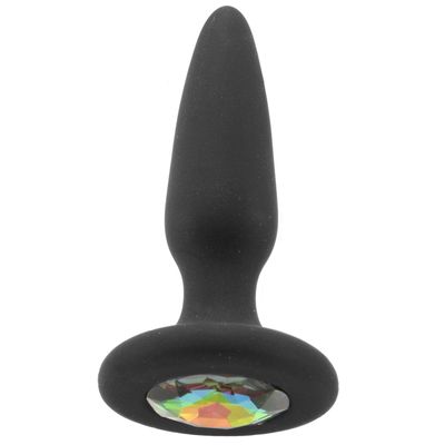 Glams Mini Rainbow Gem Silicone Butt Plug Glams Mini Rainbow Gem Silicone Butt Plug